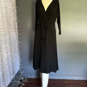Elegant Black Wrap Dress
